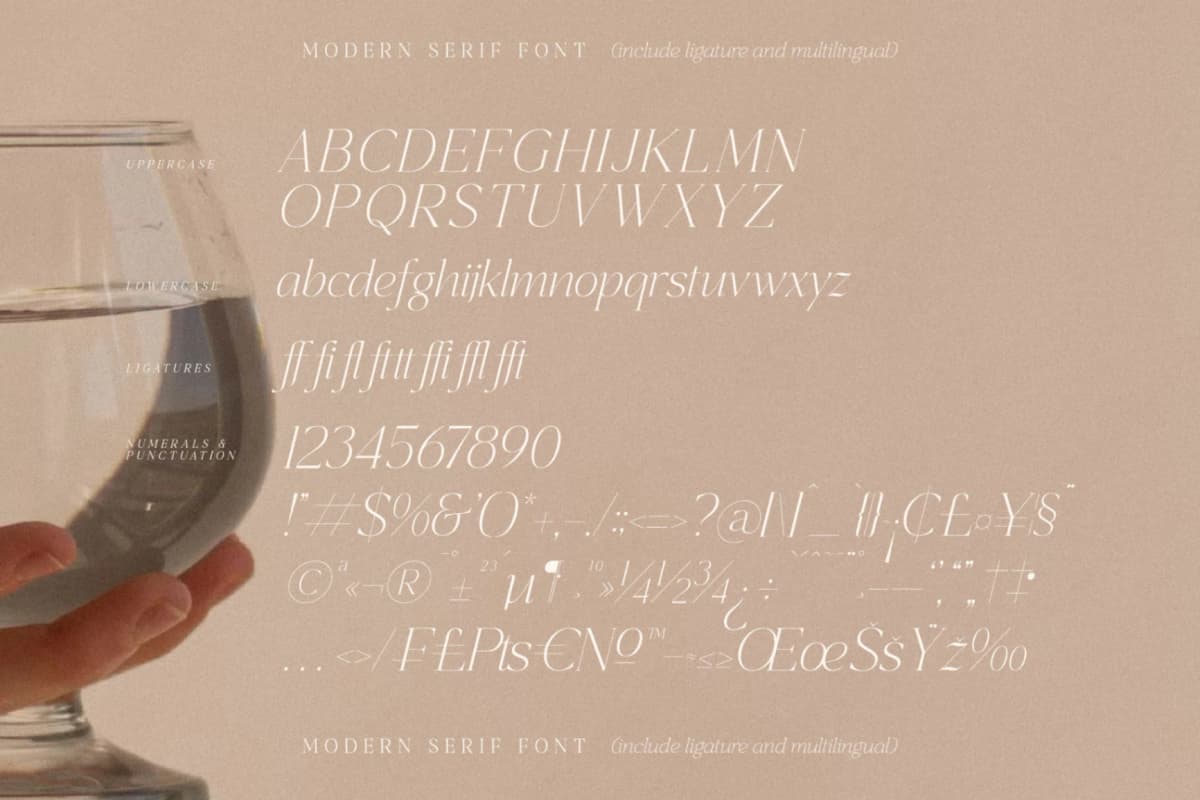 Shefian - Modern Serif Font font preview 14