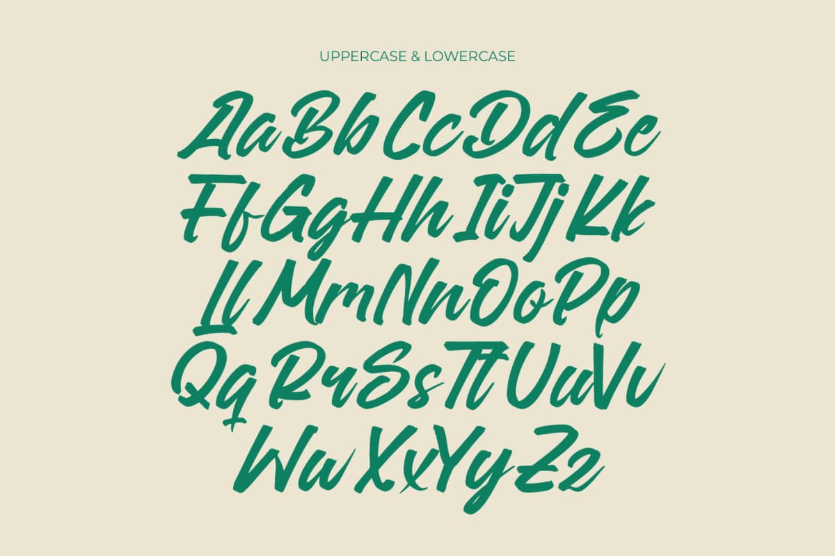 Preview 12 for Sattyne Bregast - Bold Brush Font Type