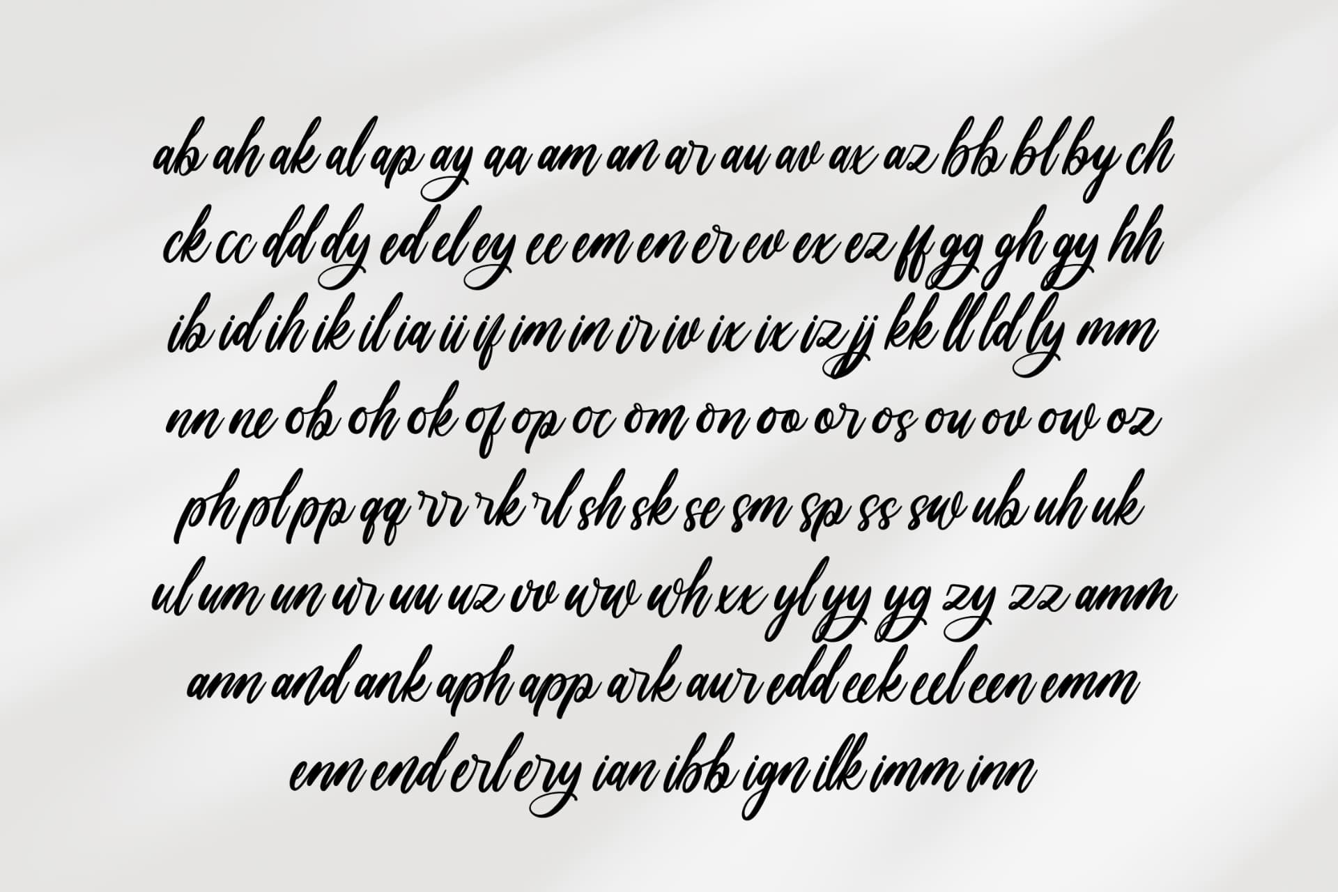 Preview 14 for Shinerak Mottage - Modern Handwritten Font