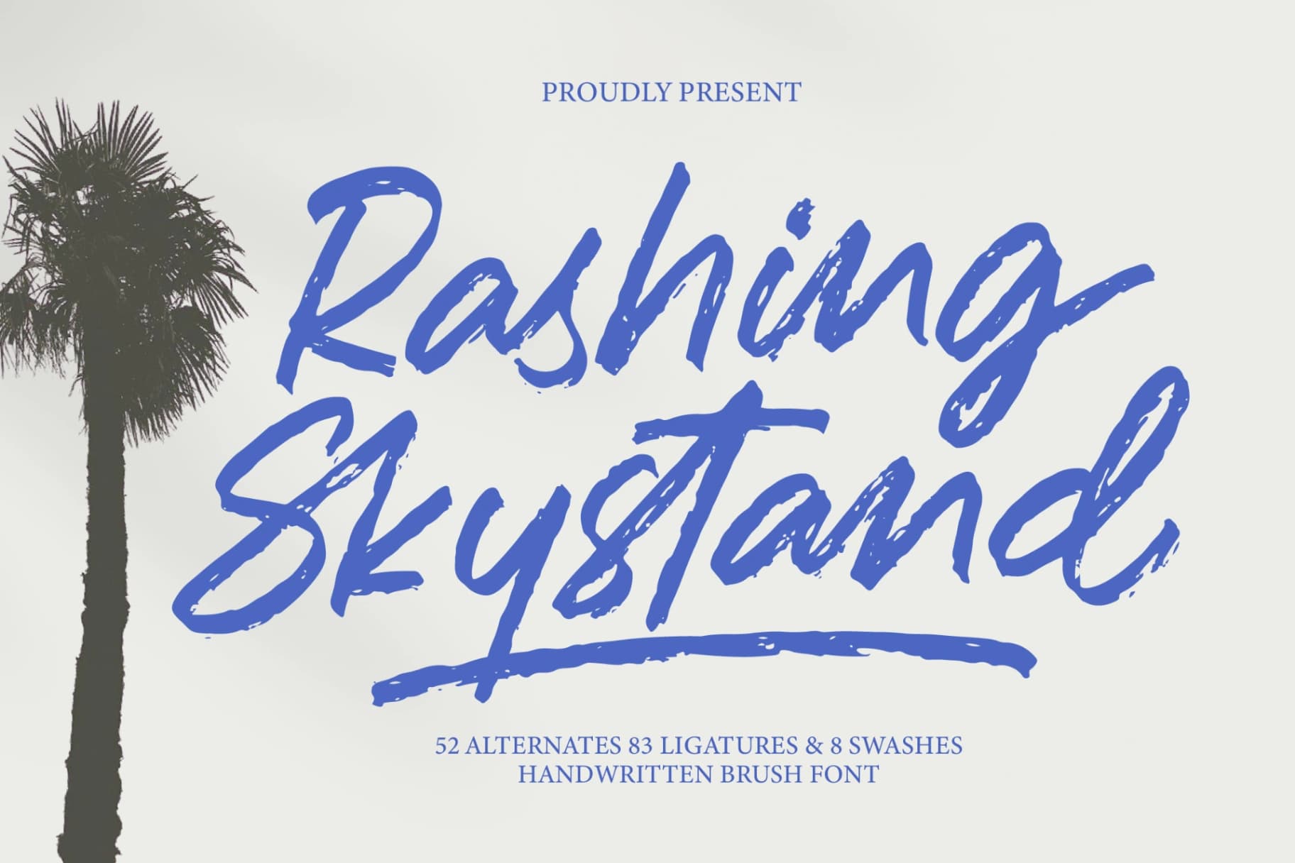 Preview 1 for Rashing Skystand - Handwritten Brush Font
