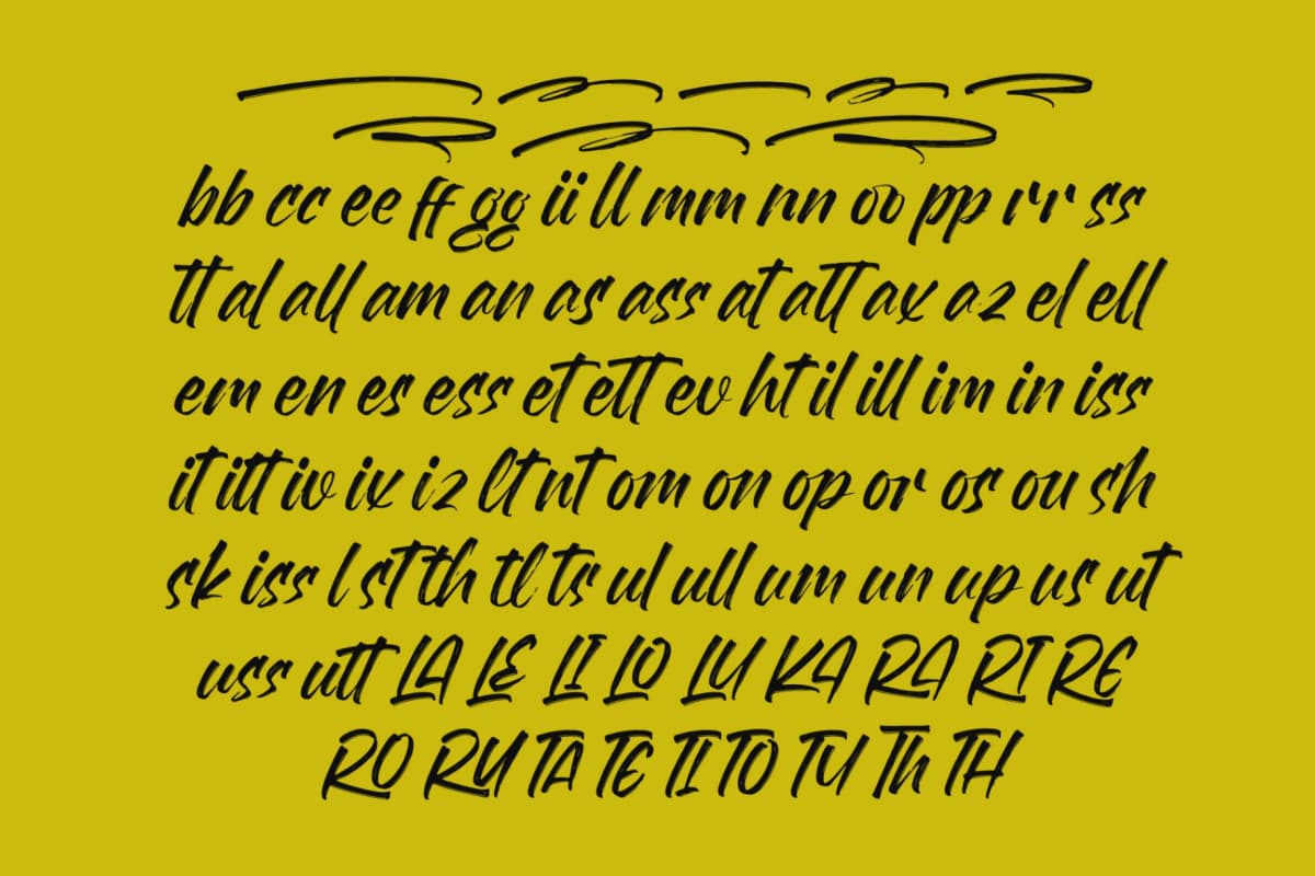 Preview 14 for Flackin Bruska - Modern Brush Font