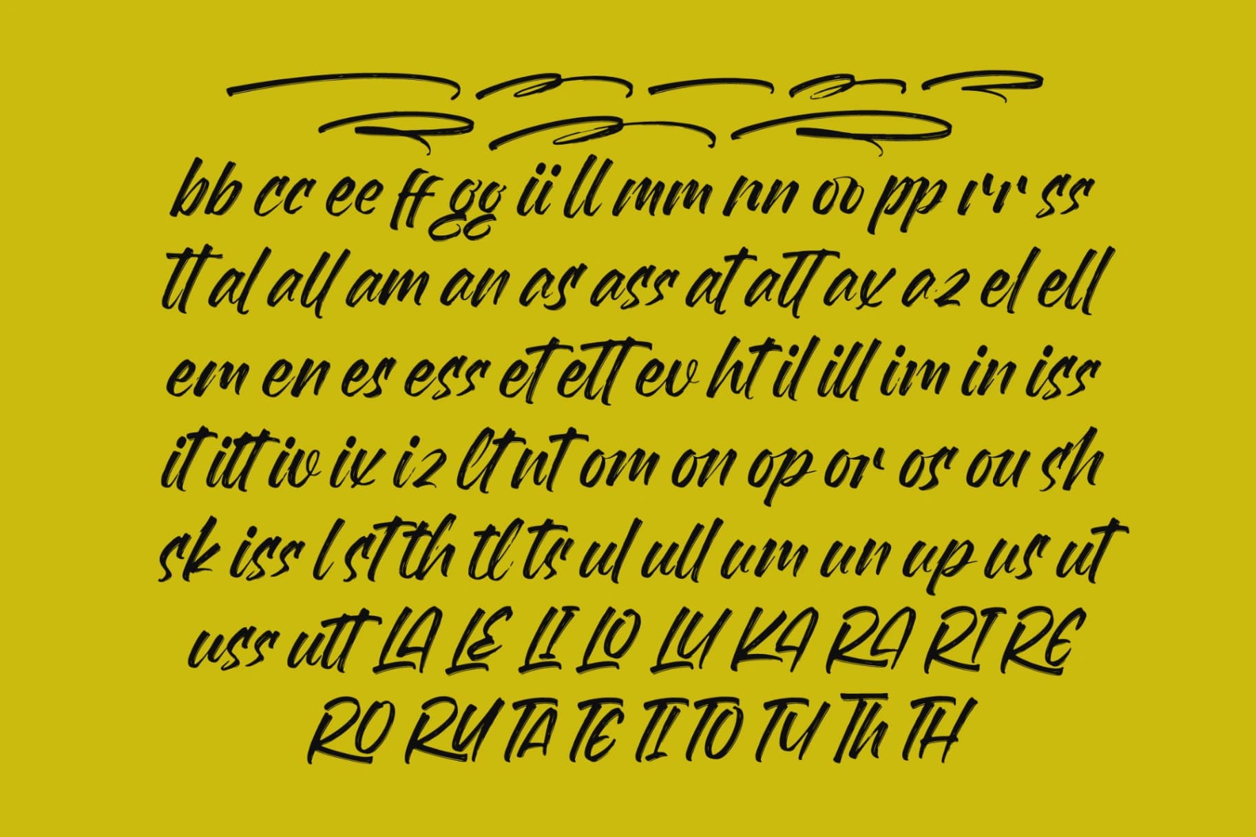 Preview 14 for Flackin Bruska - Modern Brush Font