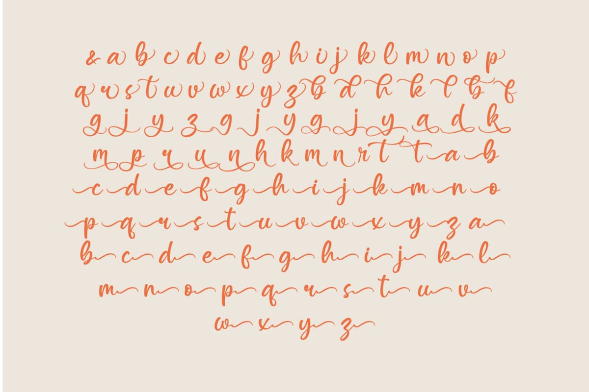 Asylen Raneta - Cute Script Font font preview 9