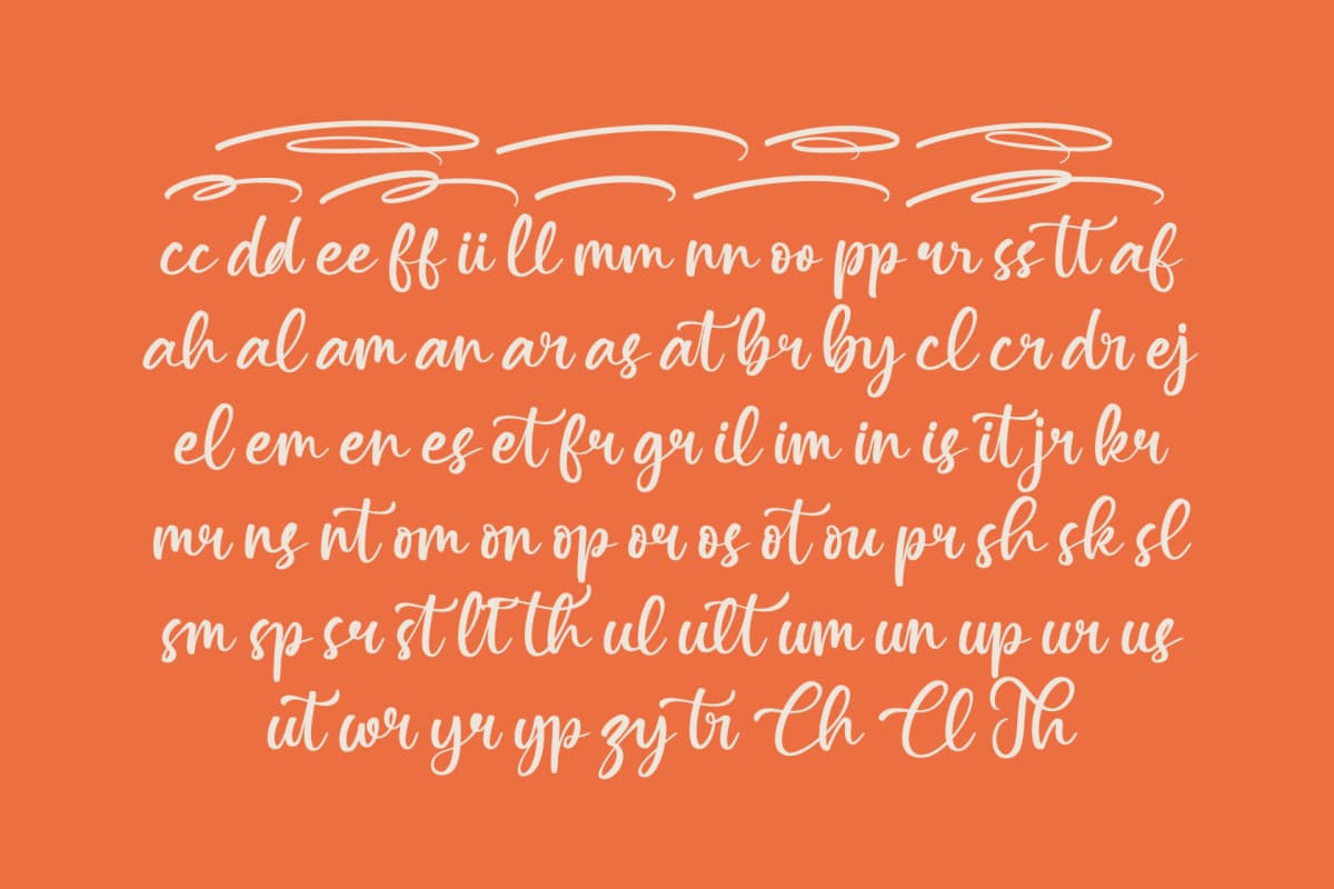 Asylen Raneta - Cute Script Font font preview 14