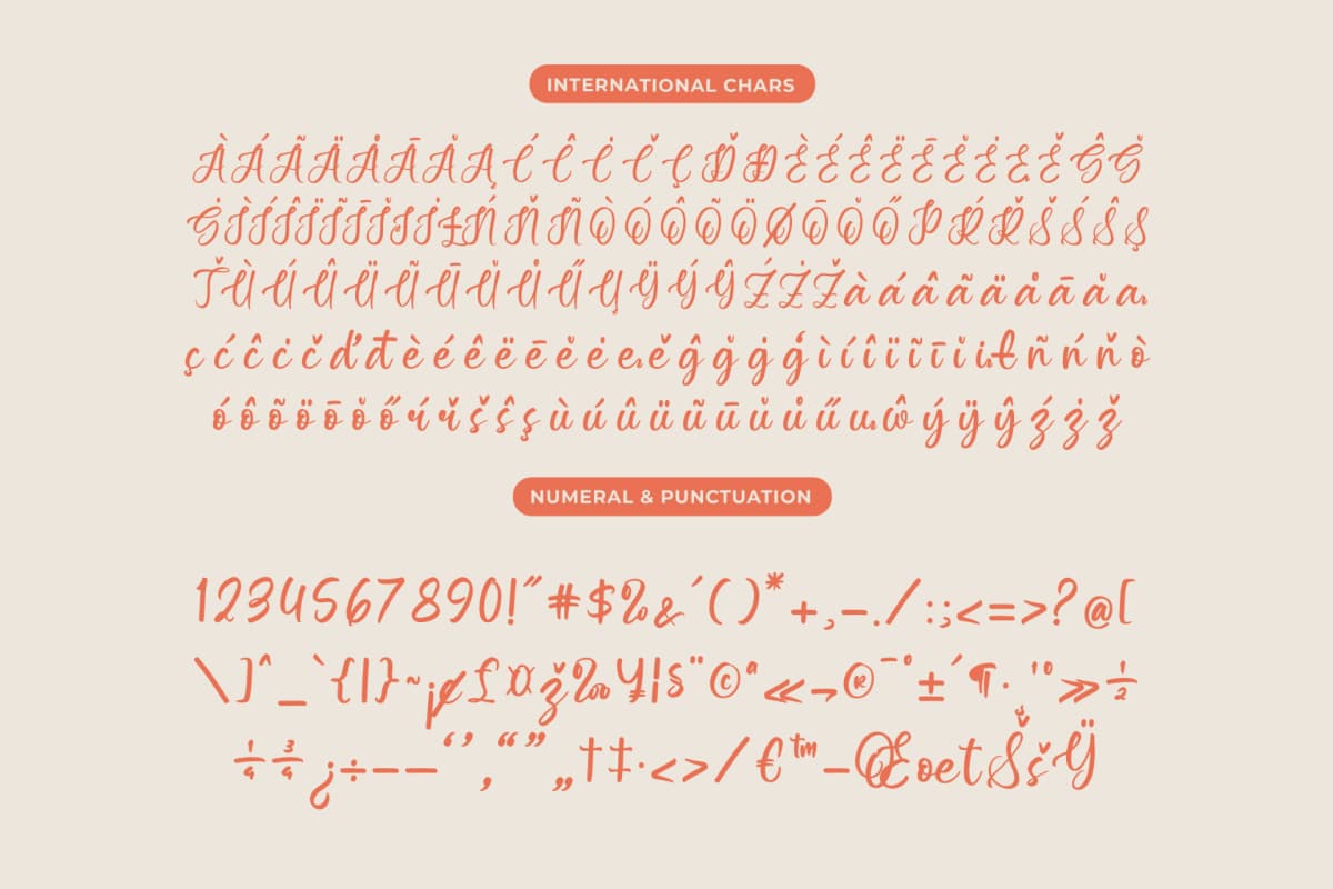 Asylen Raneta - Cute Script Font font preview 13