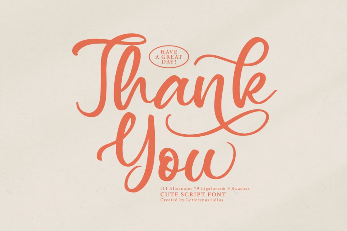 Asylen Raneta - Cute Script Font font preview 15