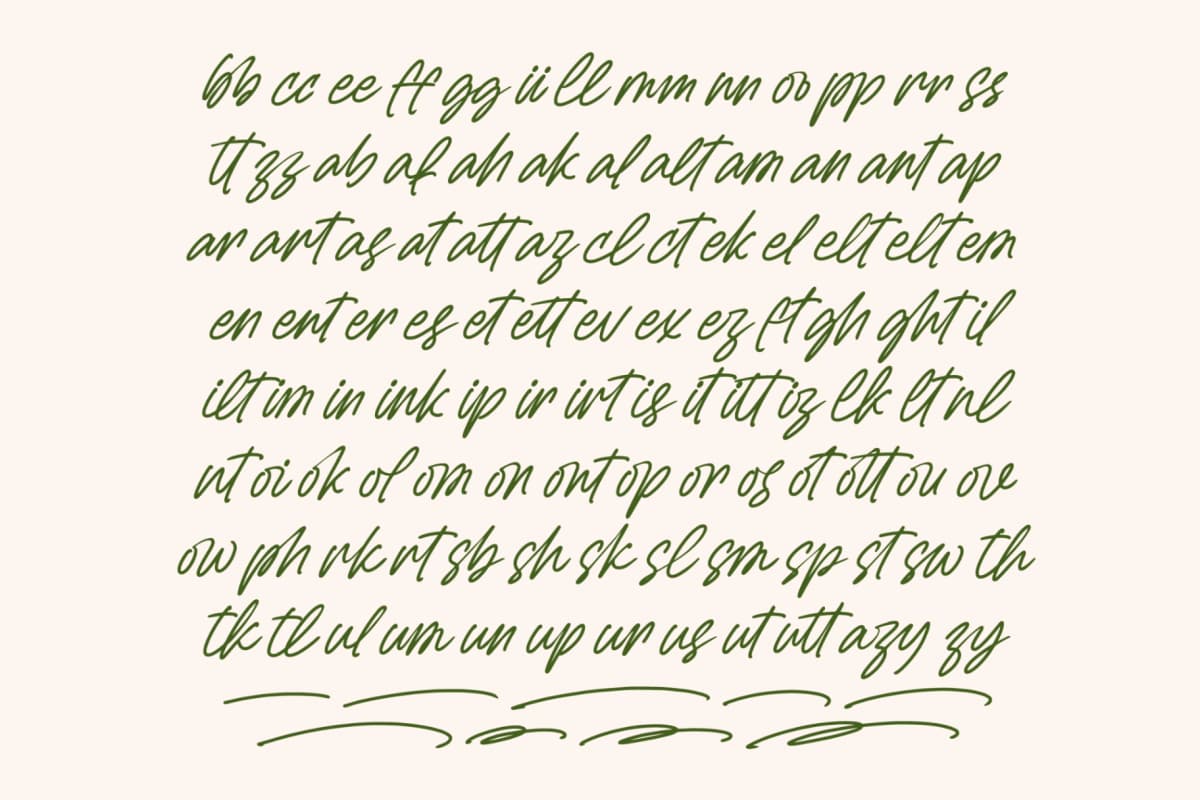Preview 9 for Sejatty Gartena - Aesthetic Handwritten Font