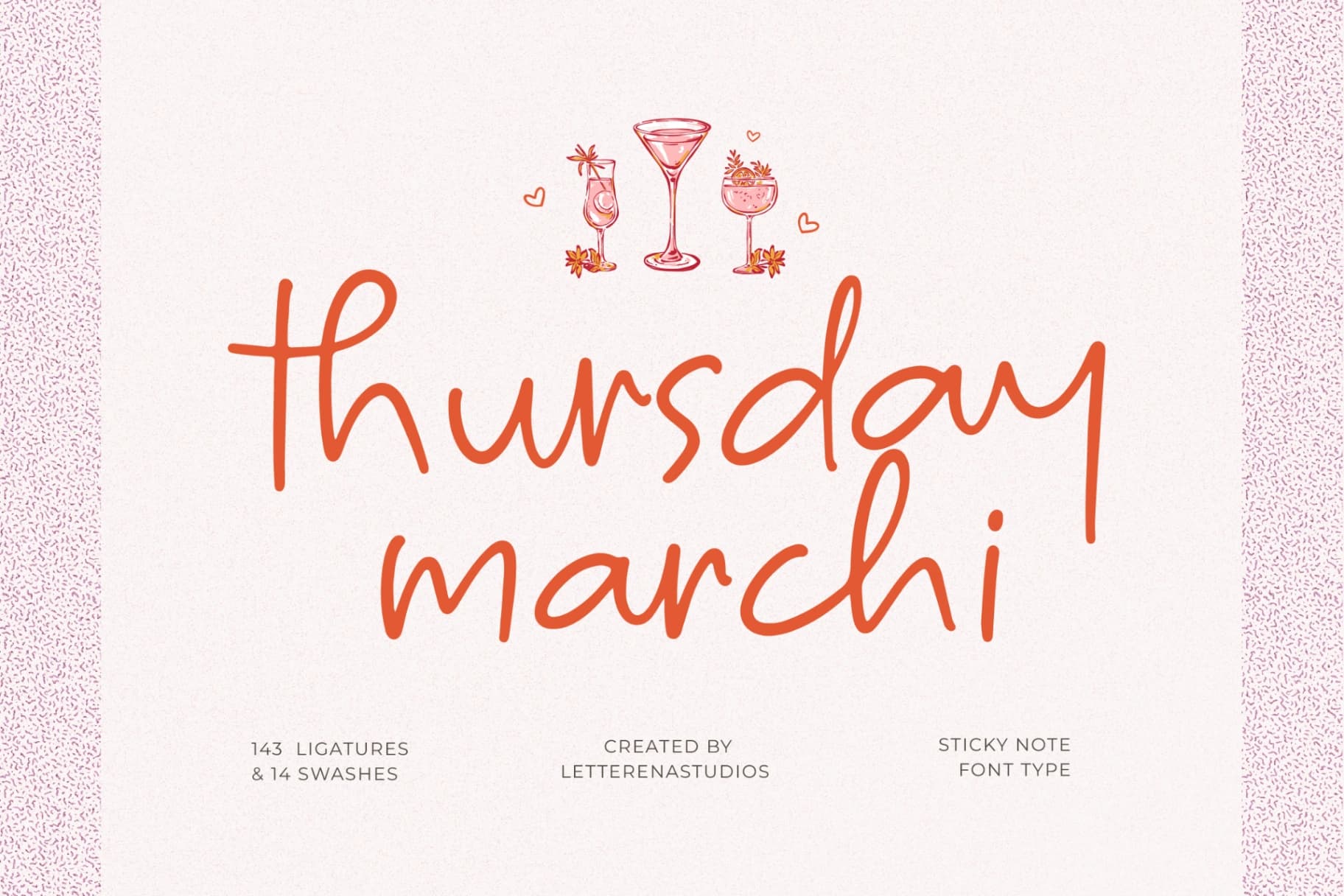 Preview 1 for Thursday Marchi - Sticky Note Font