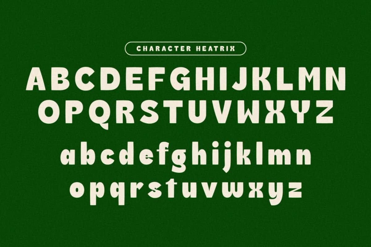Heatrix - Sans Serif Display Font font preview 13