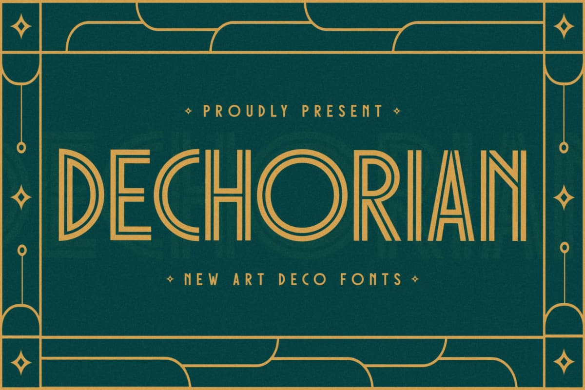 Dechorian - New Art Deco Font font preview 1