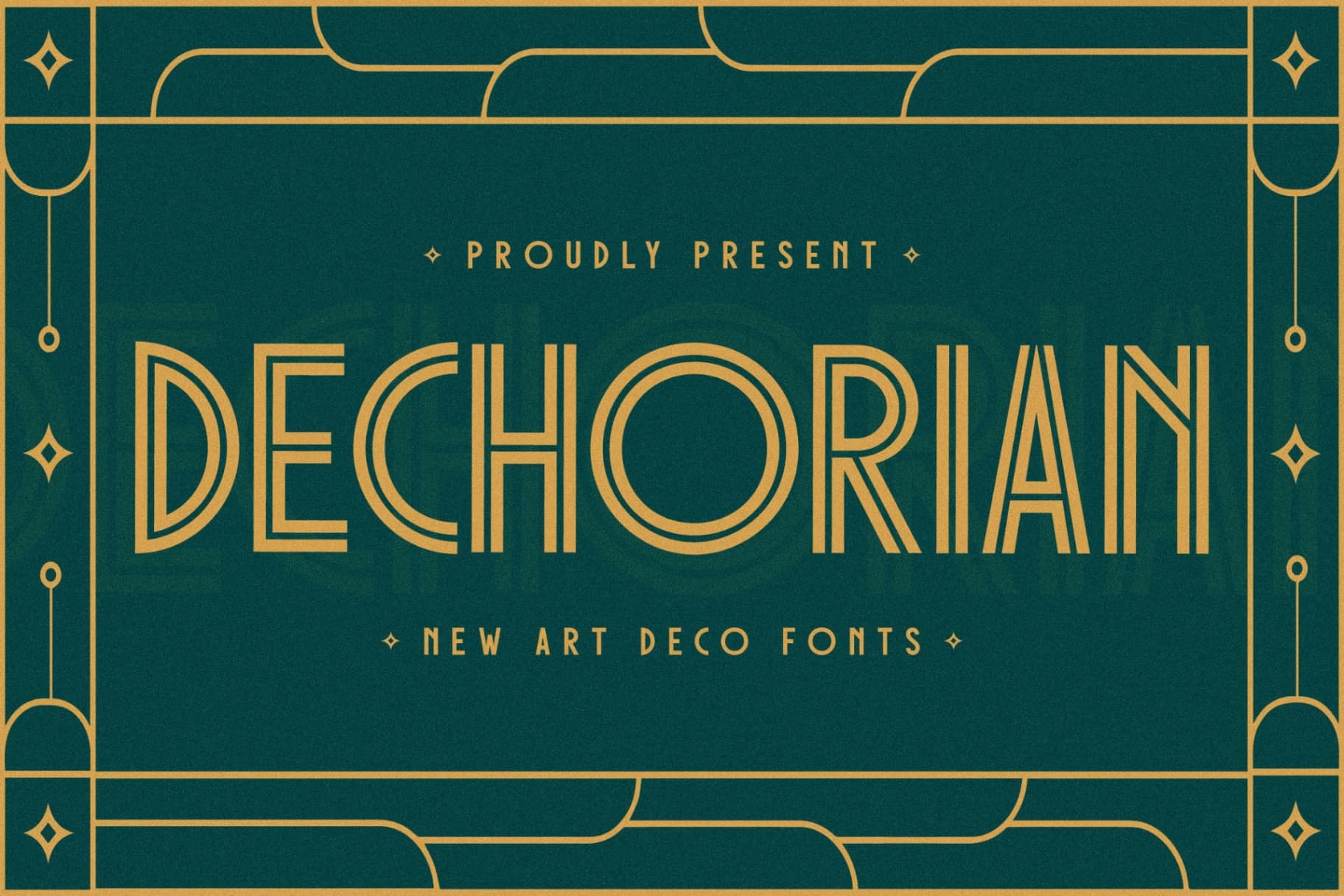 Preview of Dechorian - New Art Deco Font font