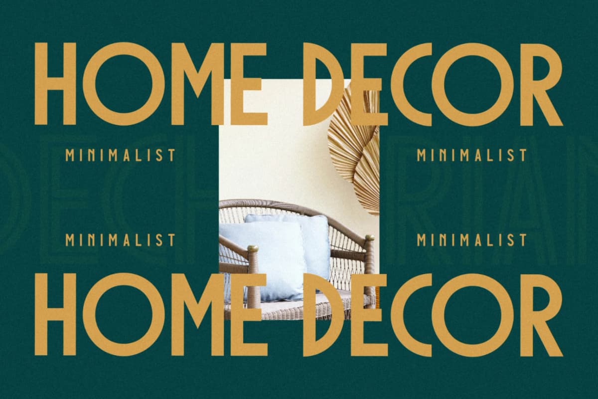 Dechorian - New Art Deco Font font preview 3