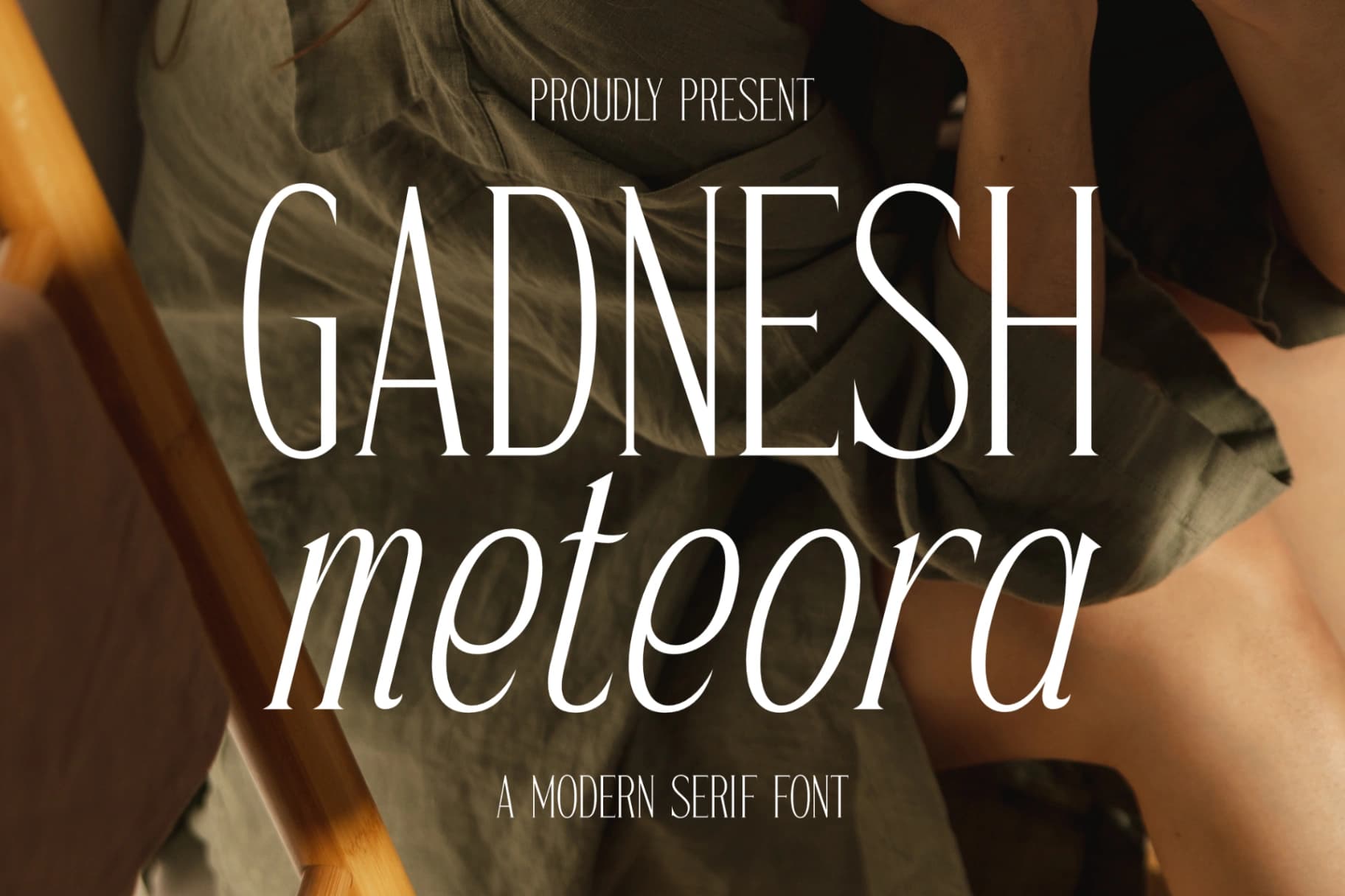 Preview of Gadnesh Meteora - A Modern Serif Font font