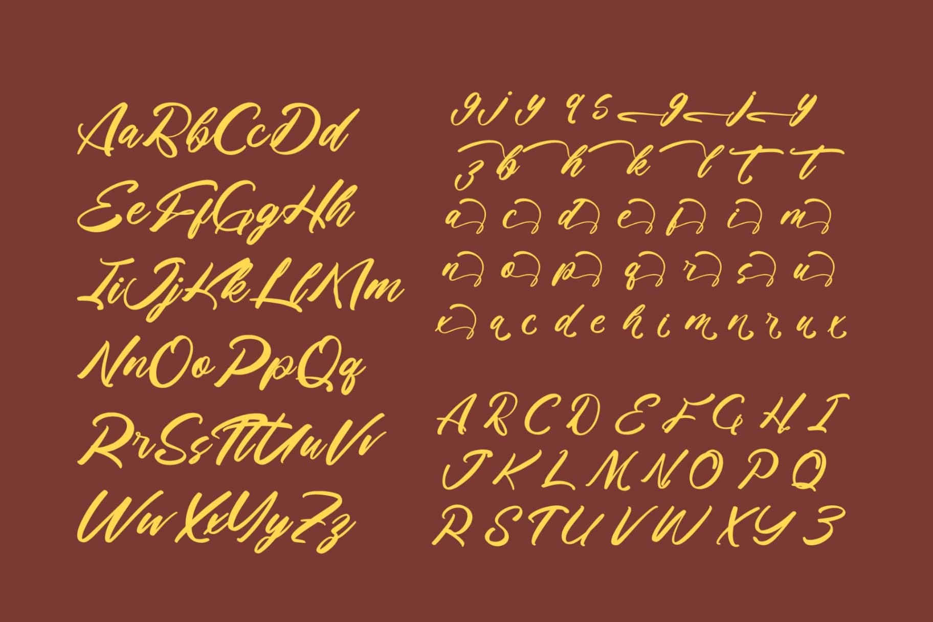 Preview 13 for Stylish Rackets – Beautiful Handwritten Font