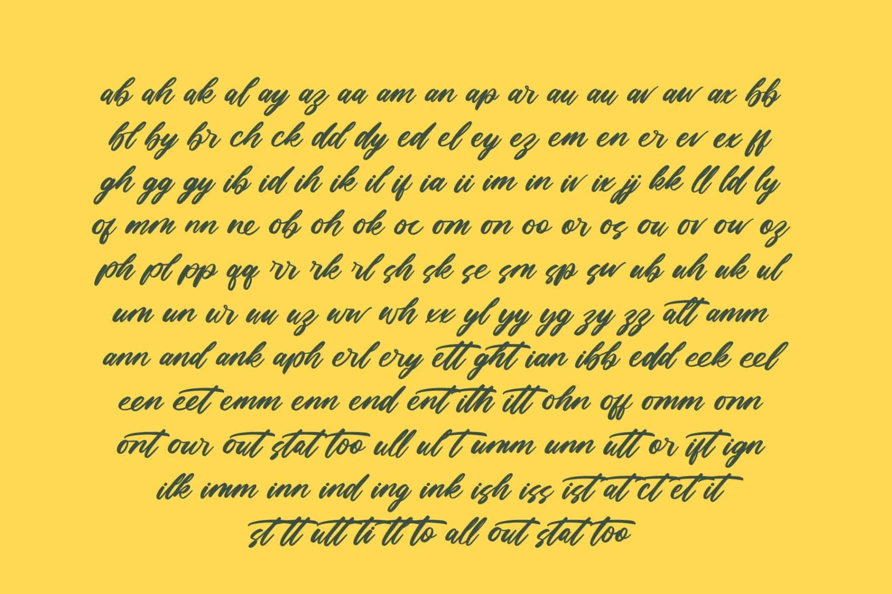 Preview 14 for Stylish Rackets – Beautiful Handwritten Font