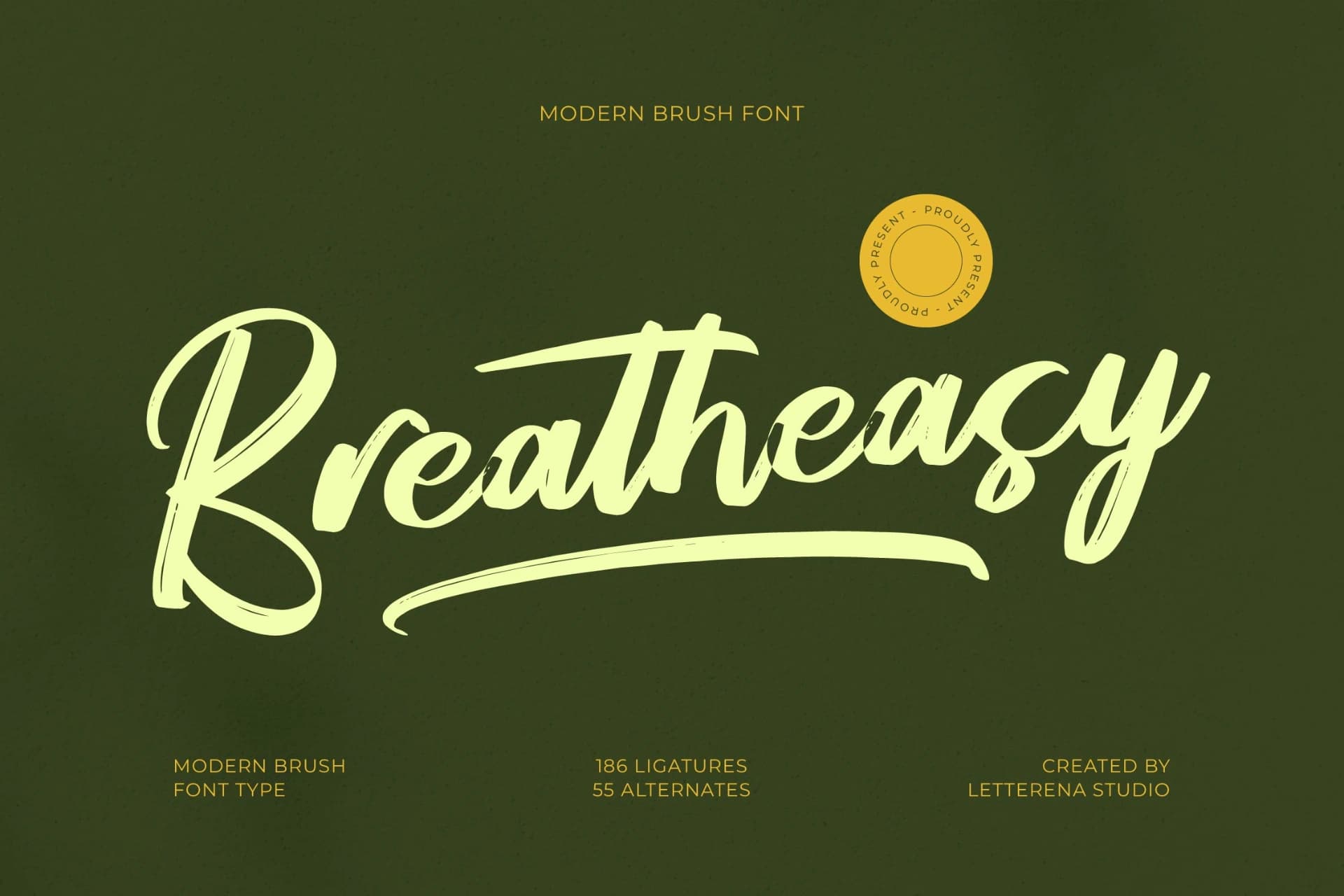 Preview 1 for Breatheasy – Modern Brush Font Type