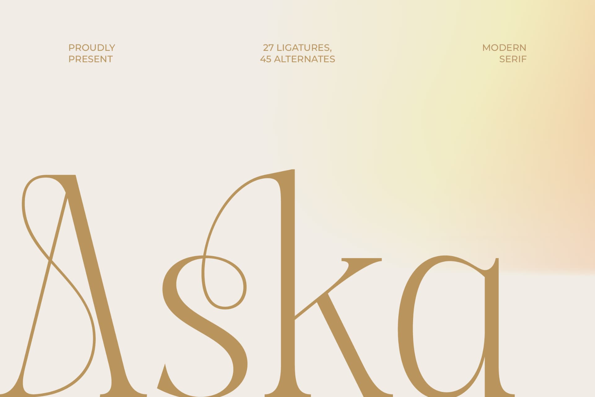 Preview 1 for Aska - Modern Serif Font