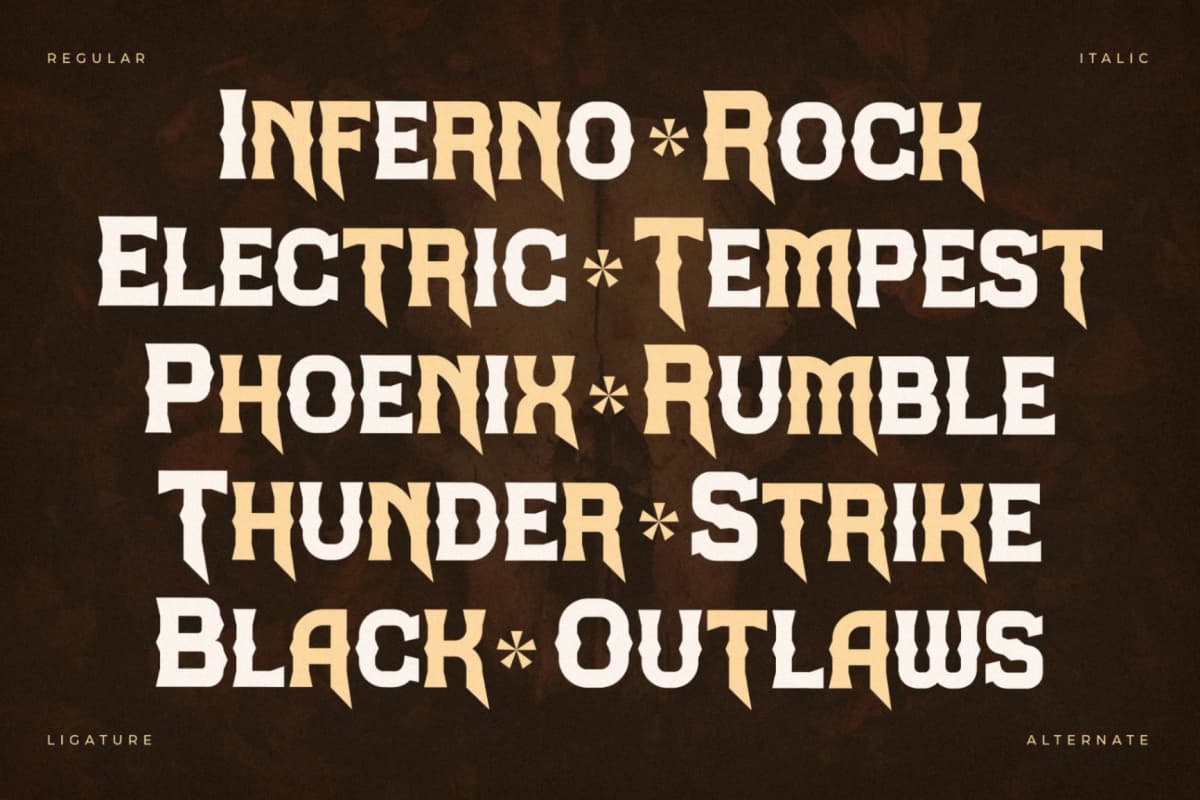 Preview 5 for Midnight Blackfire - Blackletter Serif Display Font