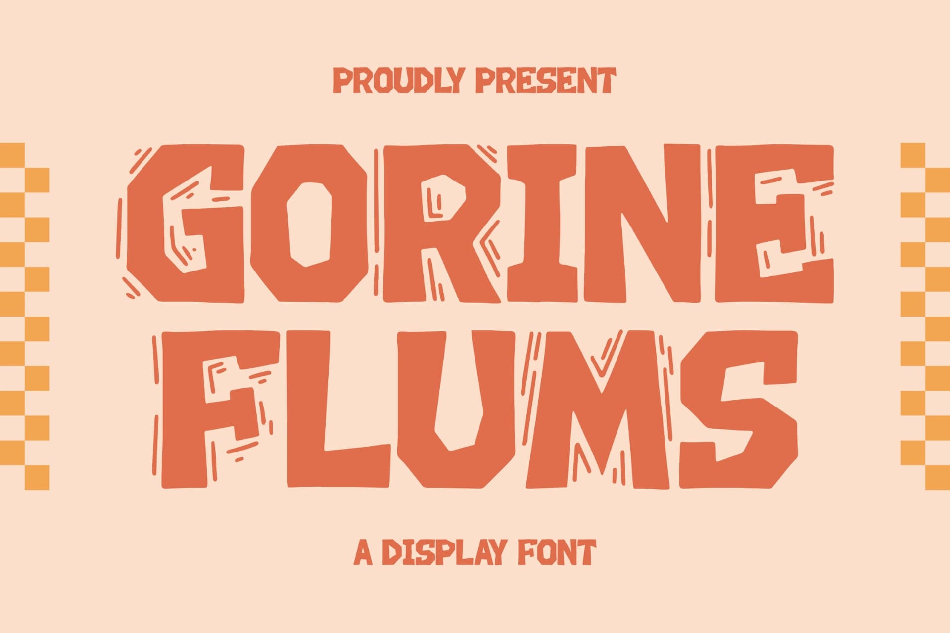 Preview of Gorine Flums - A Display Font font