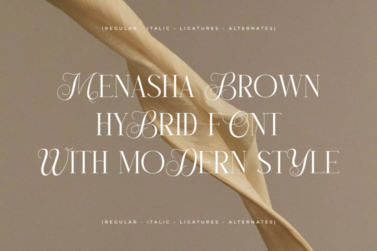 Menasha Brown - New Hybrid Typeface font preview 7