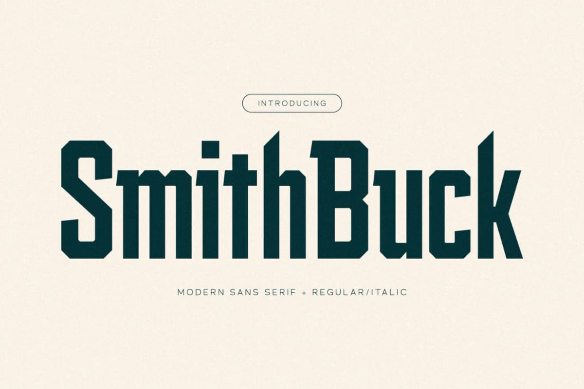 Smith Buck - Modern Sans Serif font preview 1