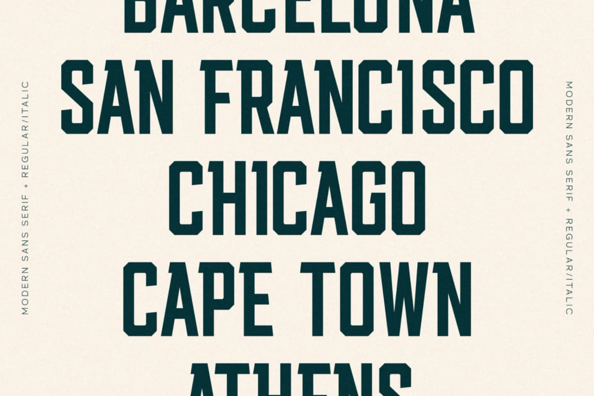 Smith Buck - Modern Sans Serif font preview 3