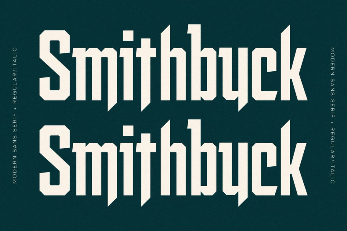 Smith Buck - Modern Sans Serif font preview 4