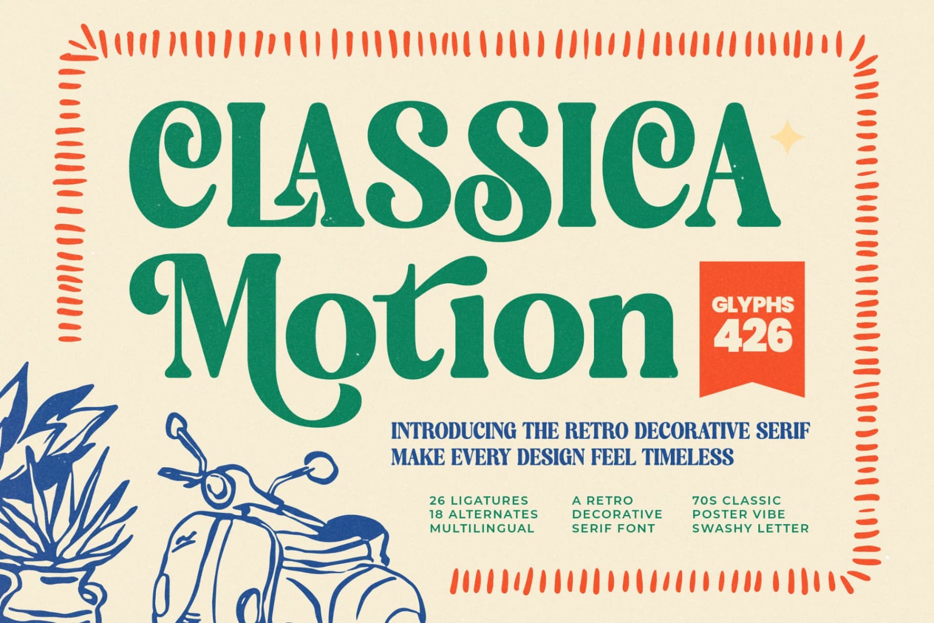 Preview 1 for Classica Motion - Decorative Serif Font