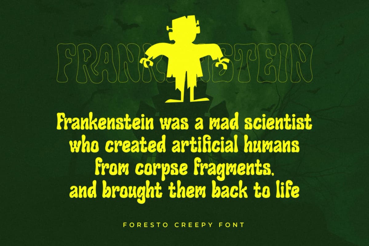 Foresto Creepy - Halloween Font font preview 5