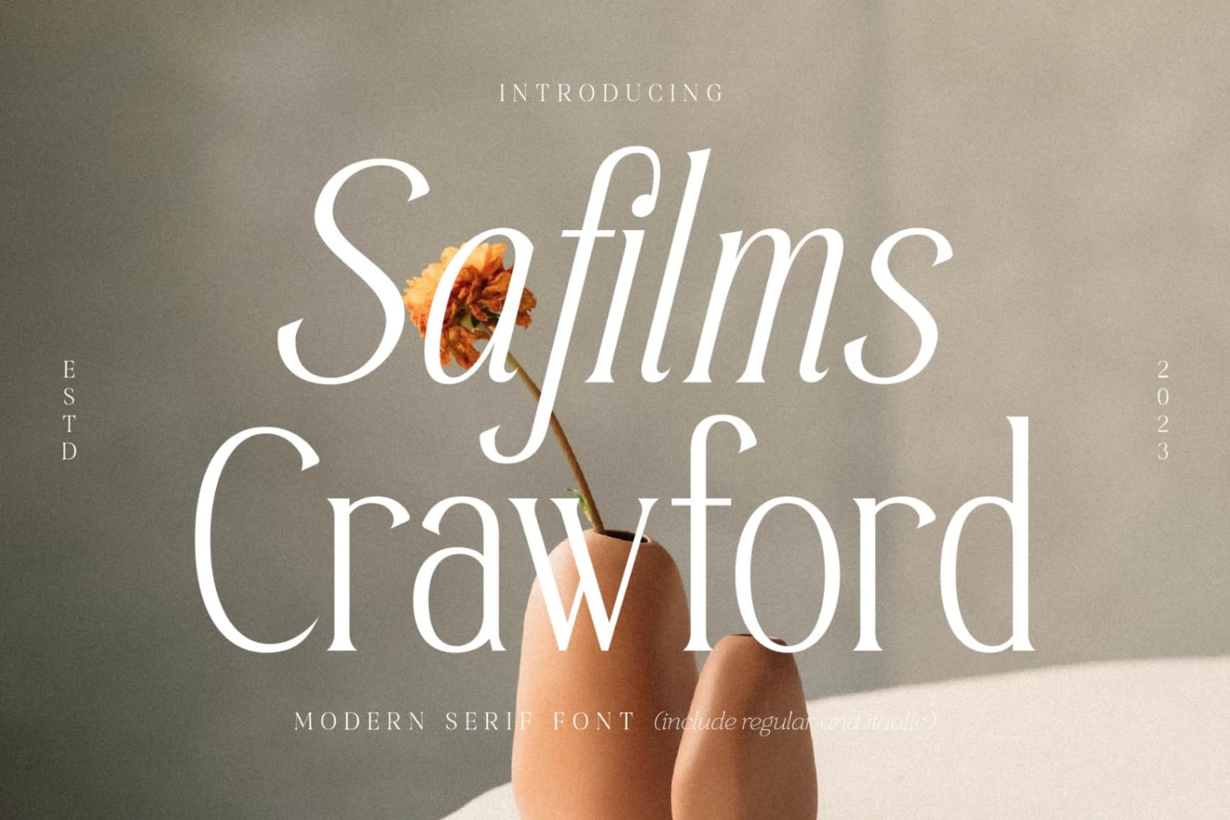 Preview of Safilms Crawford - Modern Serif Font font