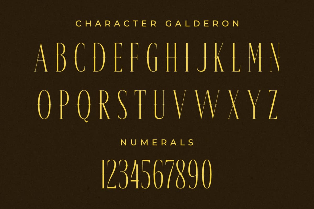 Galderon - A Display Serif Font font preview 13