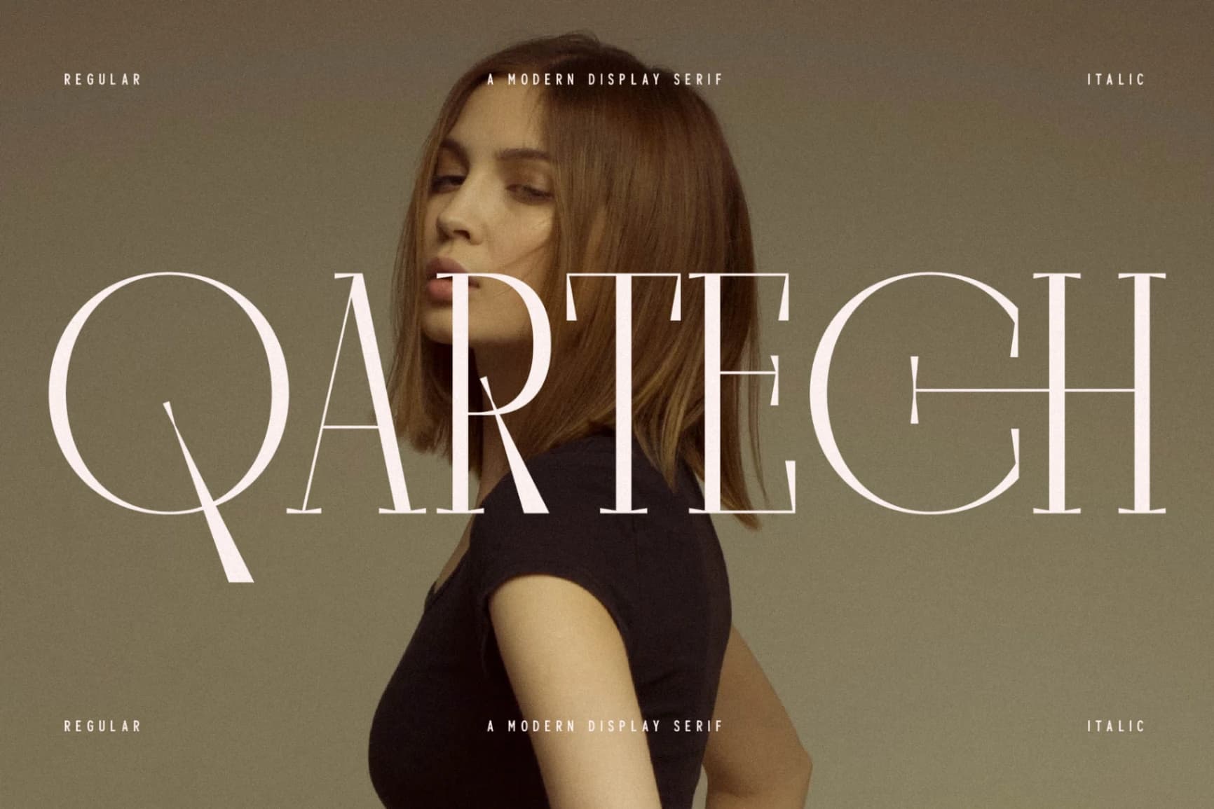 Preview of Qartech - A Modern Display Serif Font font