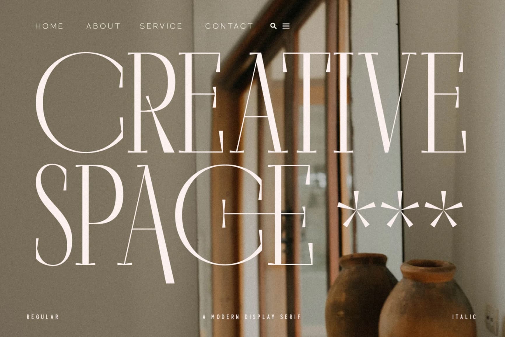 Preview 7 for Qartech - A Modern Display Serif Font