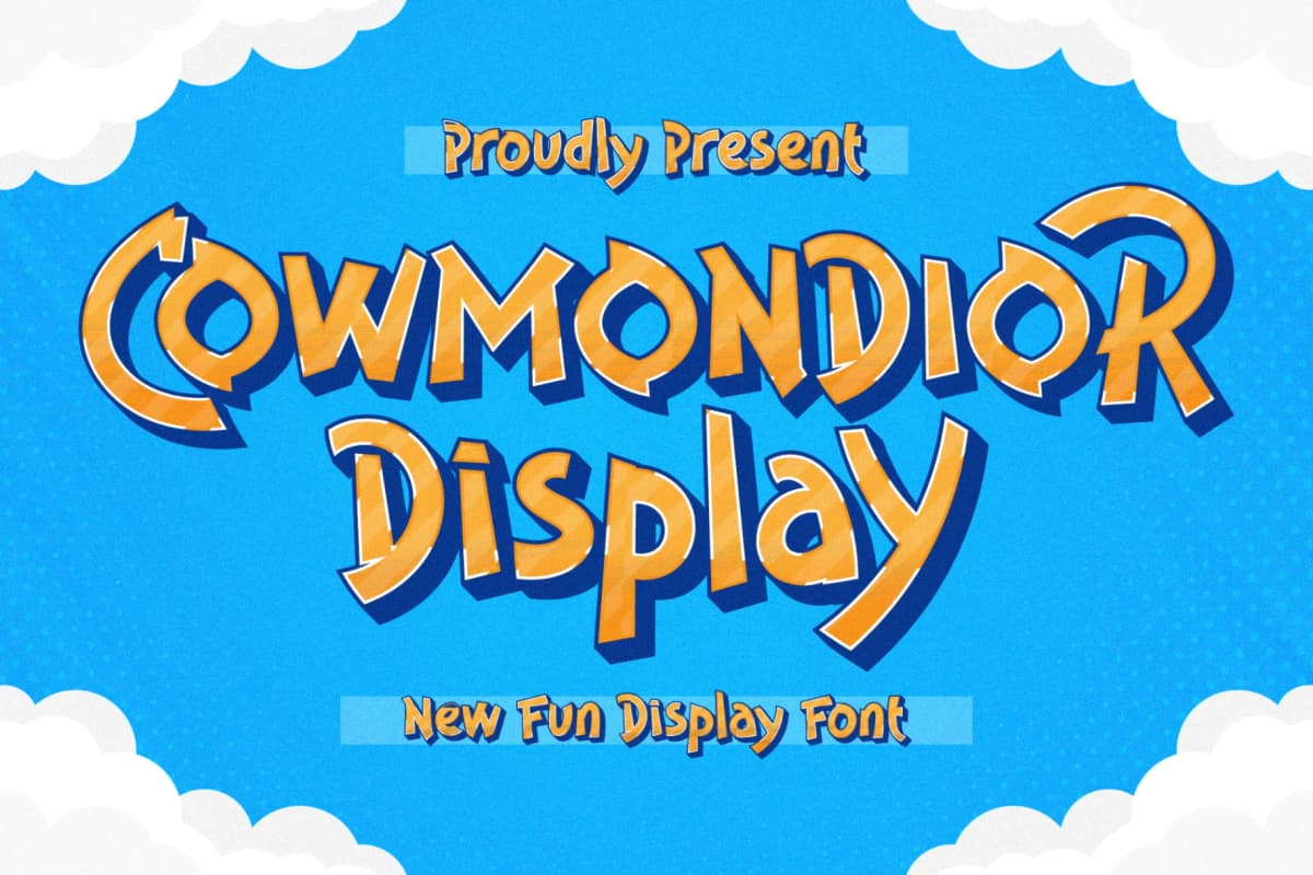 Preview 1 for Cowmondior - New Fun Display Font