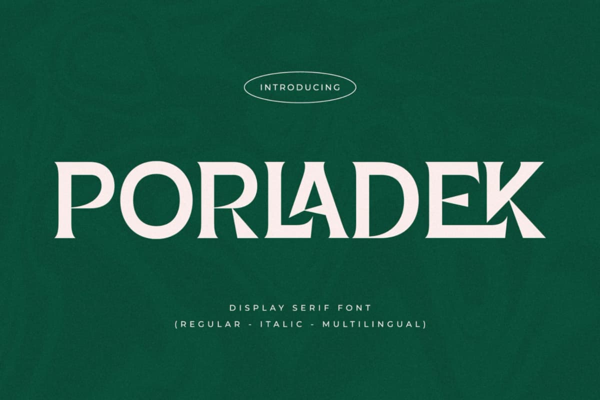 Porladek - Display Serif Font font preview 1