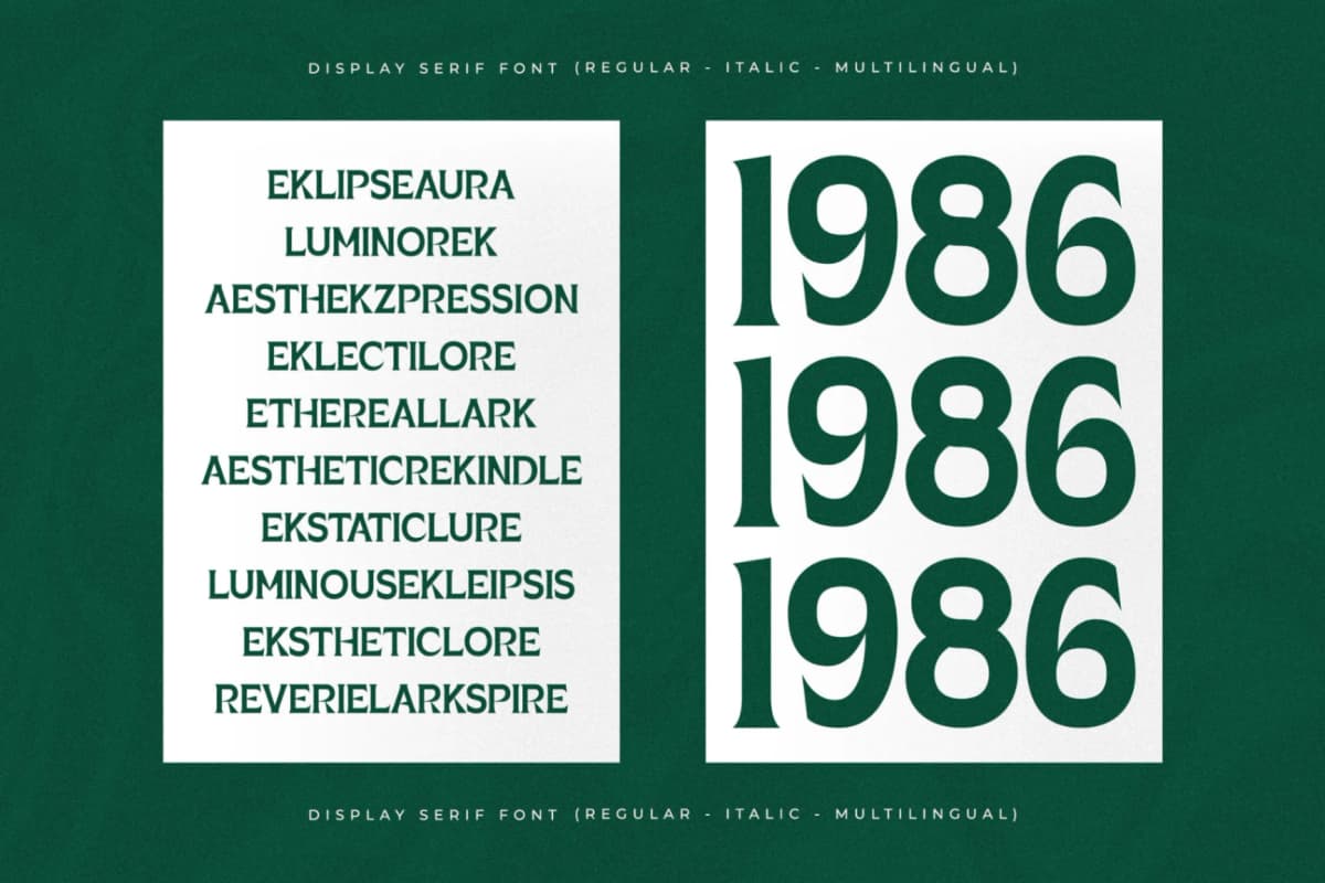 Porladek - Display Serif Font font preview 11