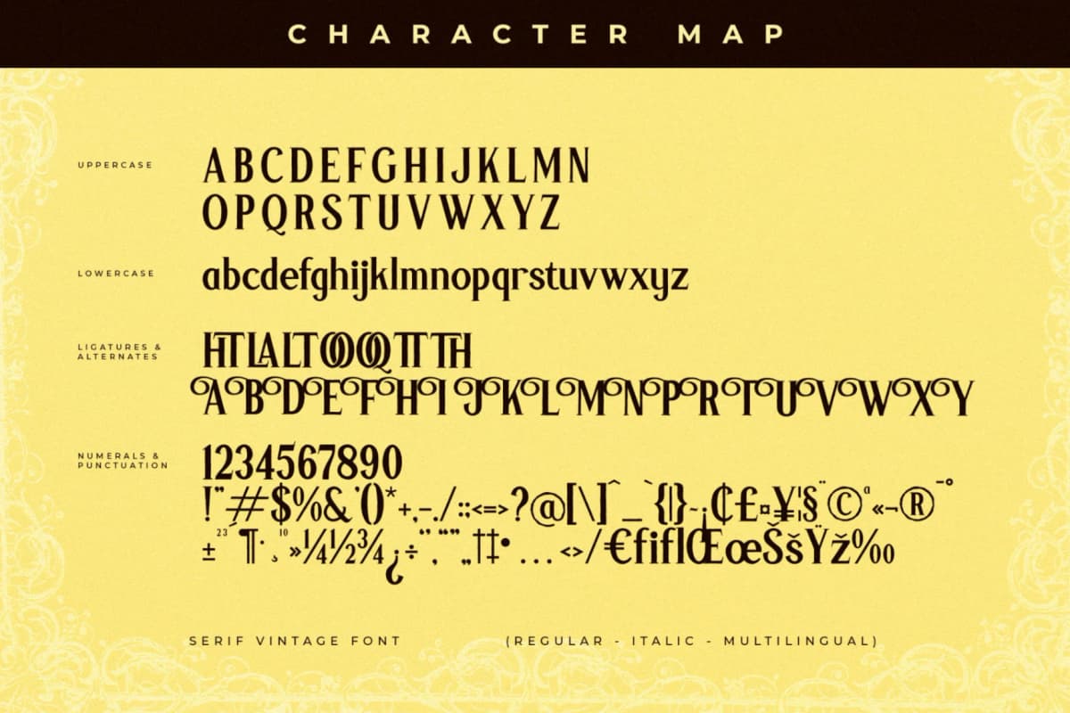 Preview 13 for The Boqke - Texture Serif Vintage Font