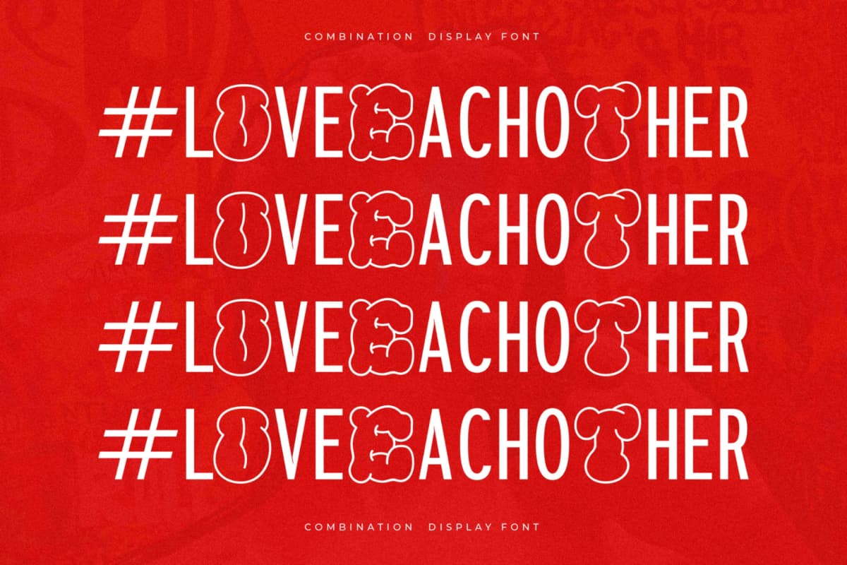 Perls Hearts - Combine Display Font font preview 11