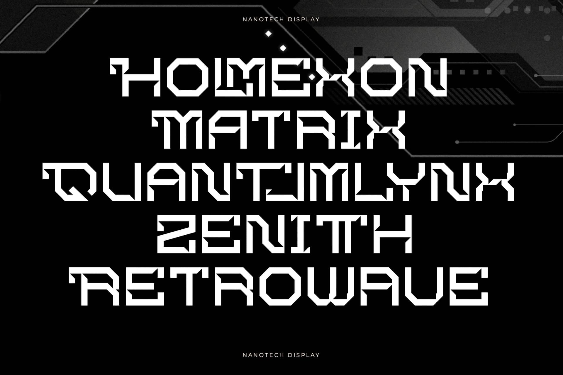Preview 3 for Skomelr Quantum - Nanotech Font