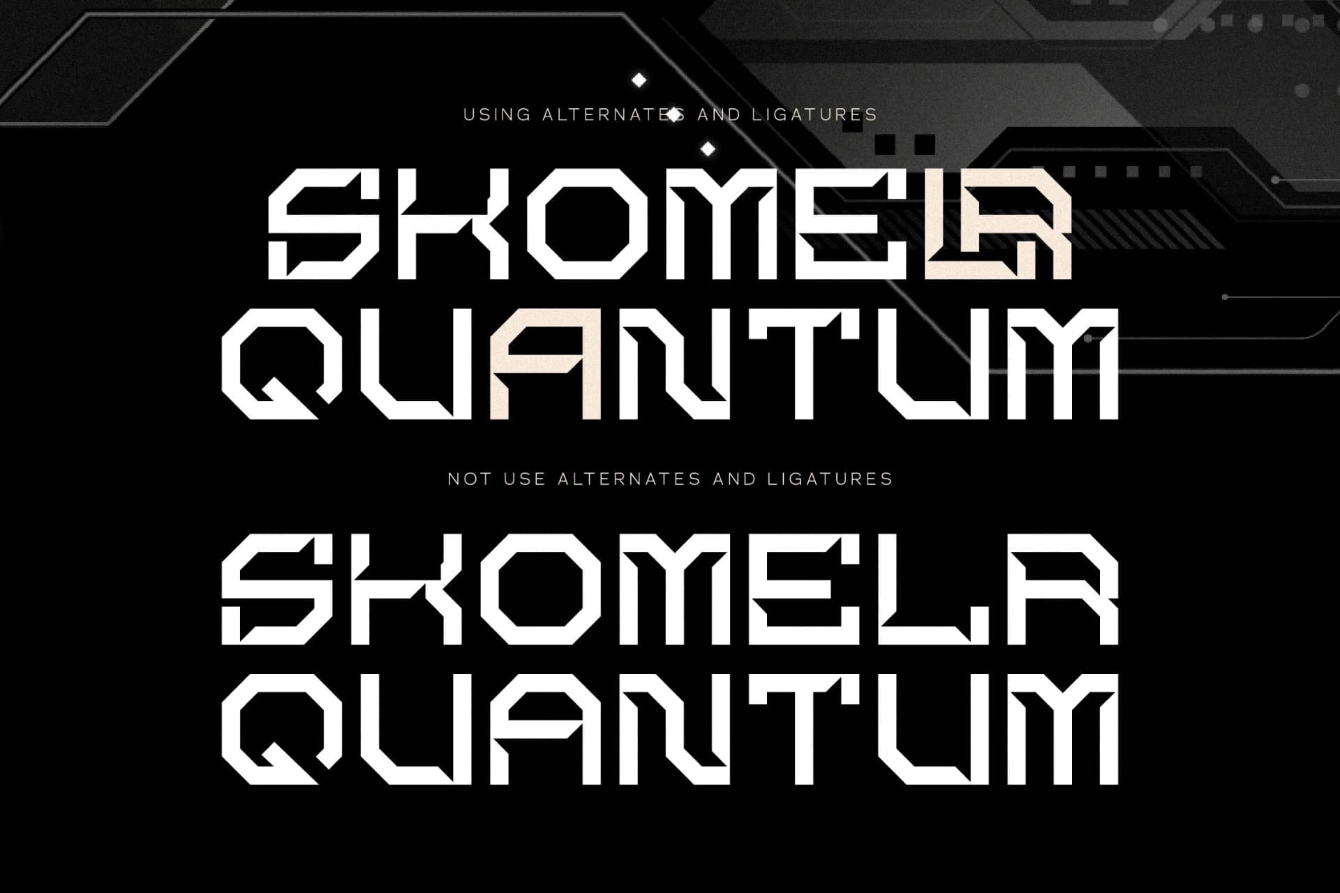 Preview 7 for Skomelr Quantum - Nanotech Font