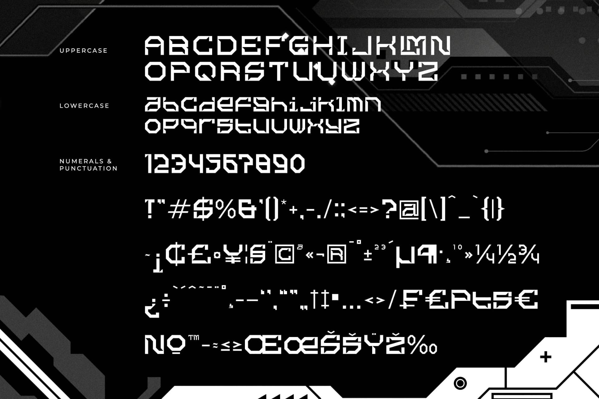 Preview 13 for Skomelr Quantum - Nanotech Font