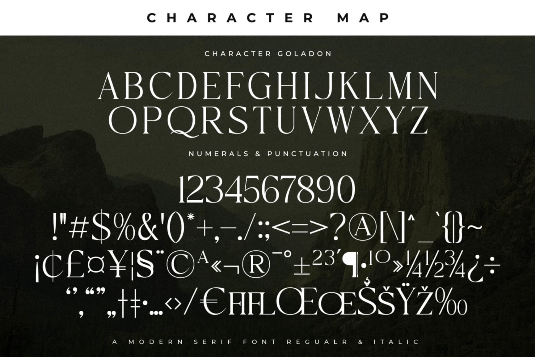 Preview 13 for Goladon - A Modern Serif Font