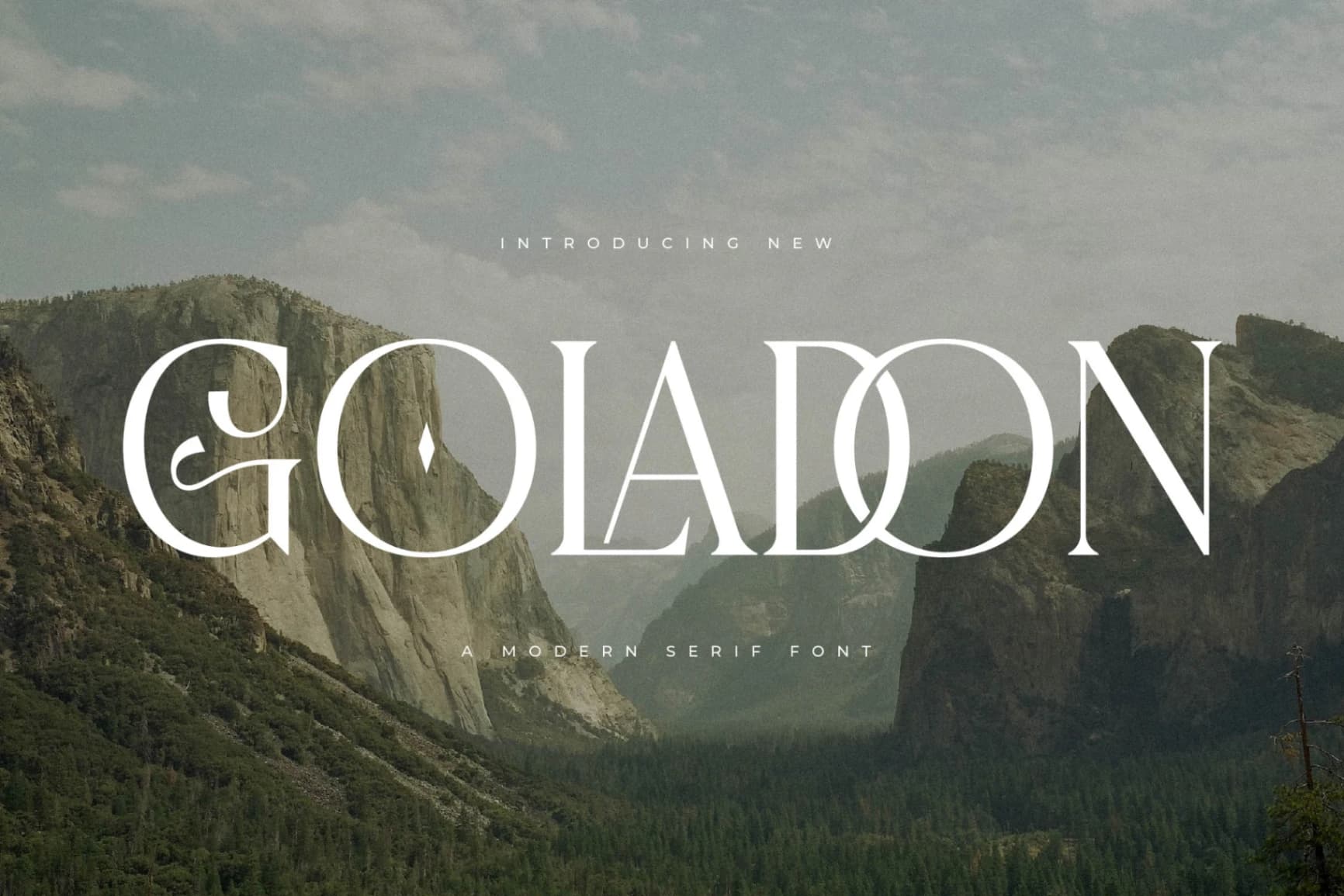 Preview of Goladon - A Modern Serif Font font