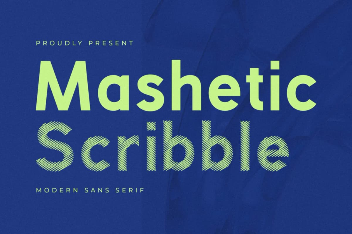 Mashetic - Modern Scribble Sans Serif font preview 1