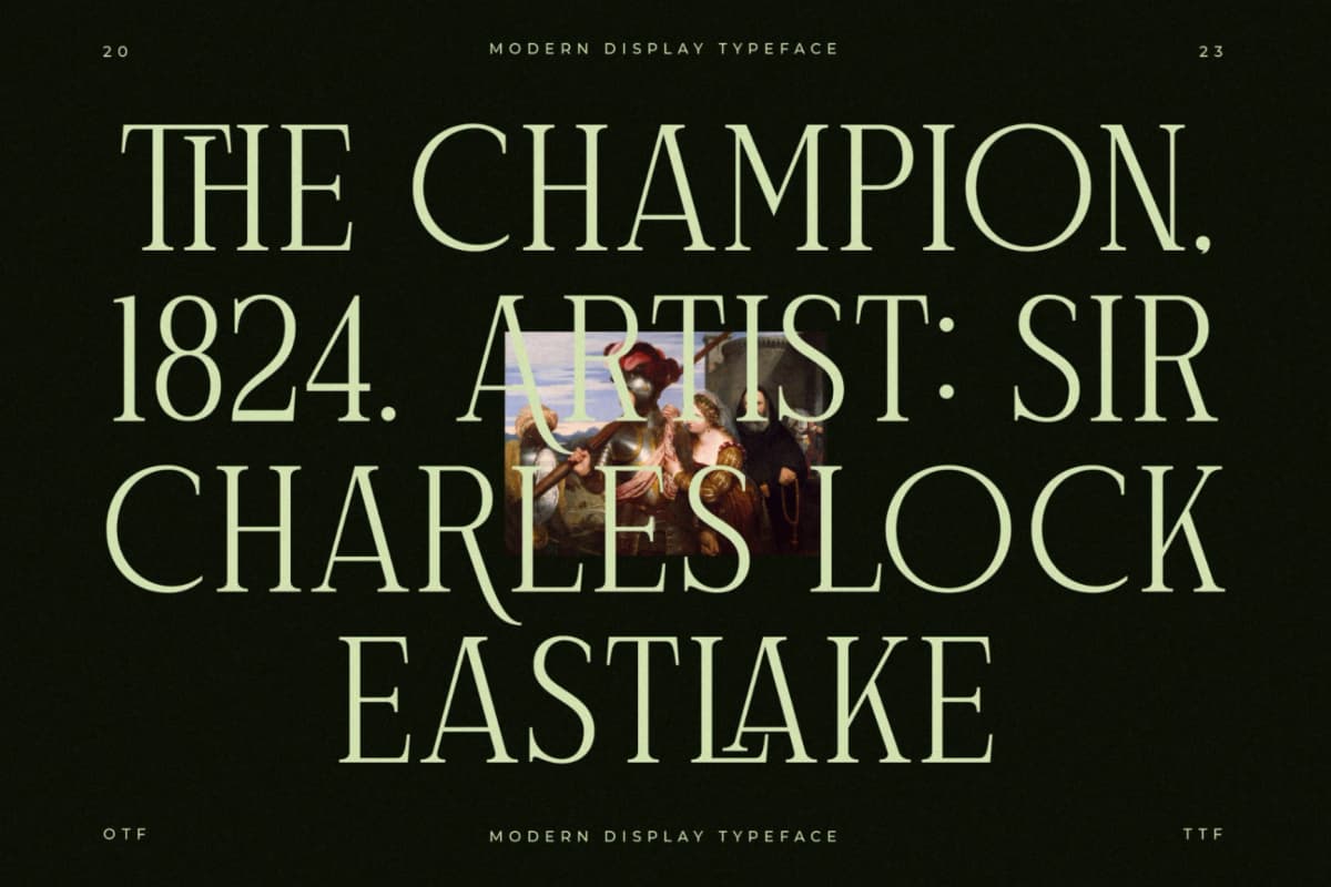 Preview 3 for Celliqath - Modern Display Font