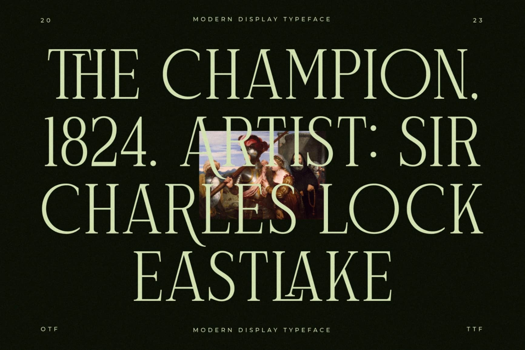 Preview 3 for Celliqath - Modern Display Font