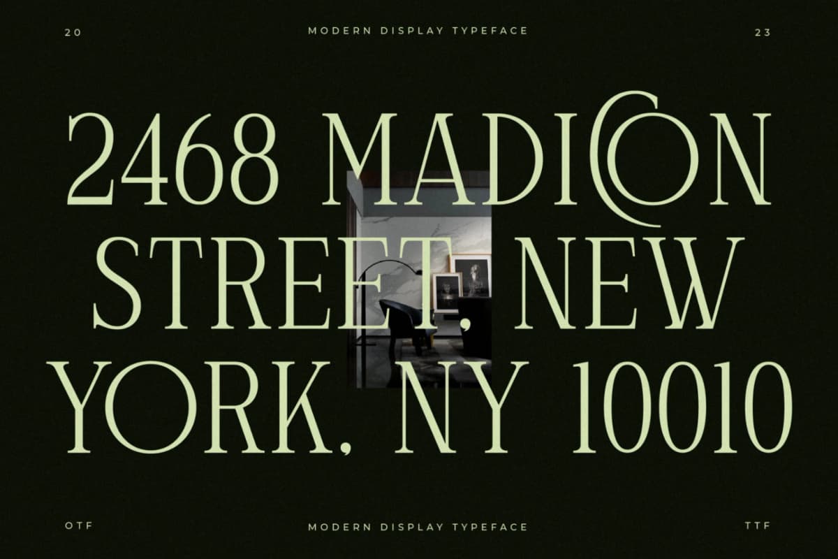 Preview 8 for Celliqath - Modern Display Font