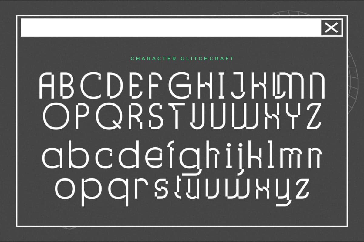 Glitchcraft - Modern Display Font font preview 12