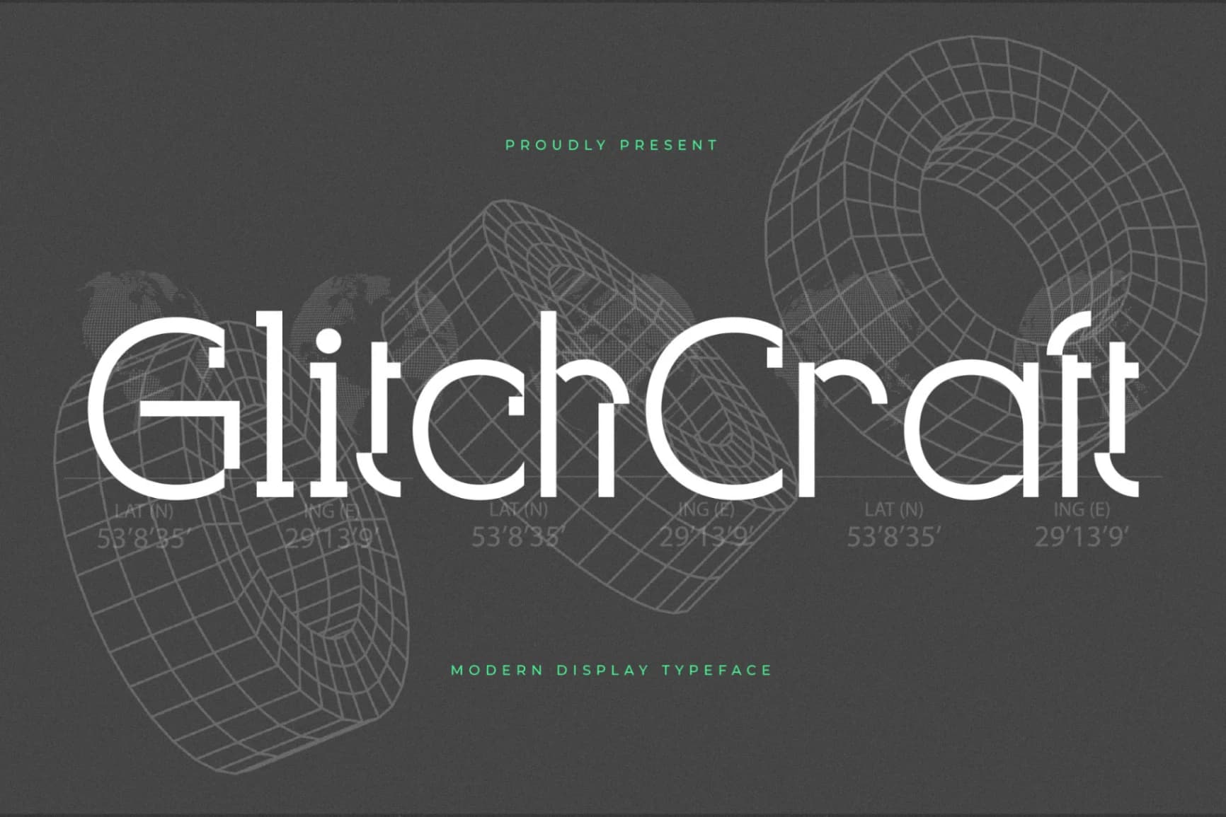 Preview of Glitchcraft - Modern Display Font font