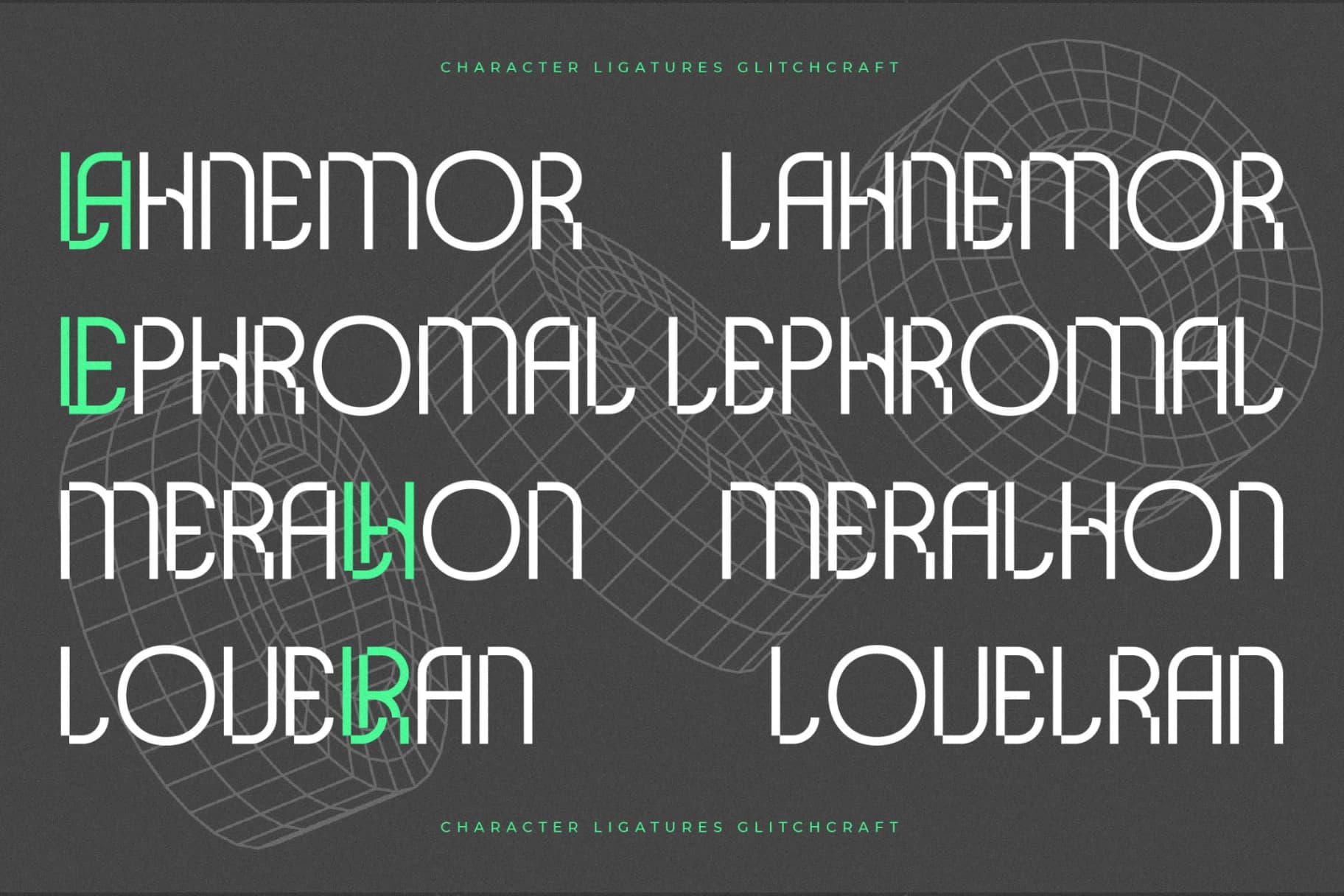 Preview 5 for Glitchcraft - Modern Display Font